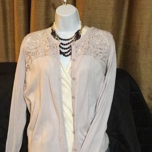 Small lavender / Lace CAbi Cardigan
